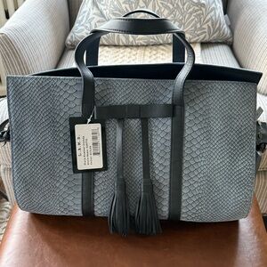 Rare NWT ADETTE L.A.M.B. Blue Textured  Handbag